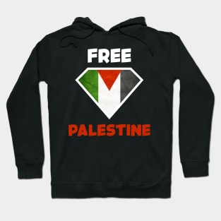 Free Palestine - Flag Diamond Protest For Freedom Palestine Hoodie